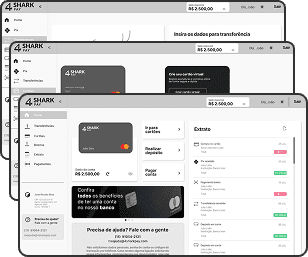 Telas da plataforma 4Shark Pay